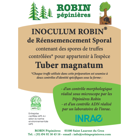 Inoculum de réensemencement truffier Tuber Magnatum - Sac de 25 litres