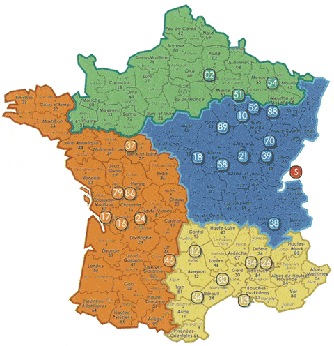 Carte des dépositaires et revendeurs ROBIN Pépinières