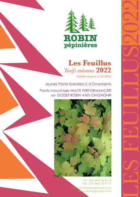 Catalogue des plants forestiers feuillus ROBIN