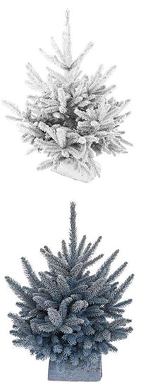L'albero di Natale ghiacciato è disponibile in versione bianca o colorata.
